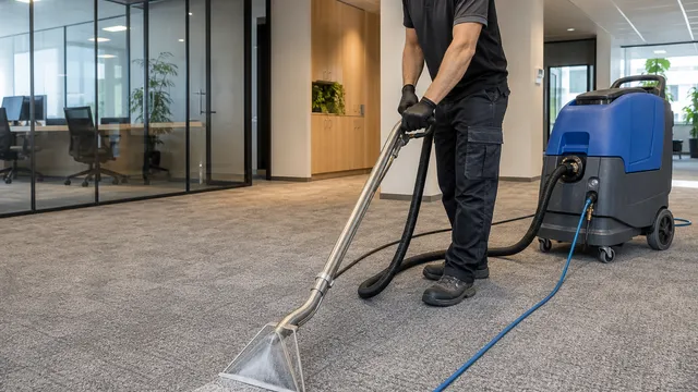Teppichreinigung in einem Wohnzimmer